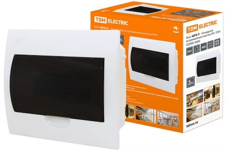 TDM ELECTRIC SQ0902-0009 Бокс ЩРВ-П-10 модулей встраиваемый пластик IP41 TDM